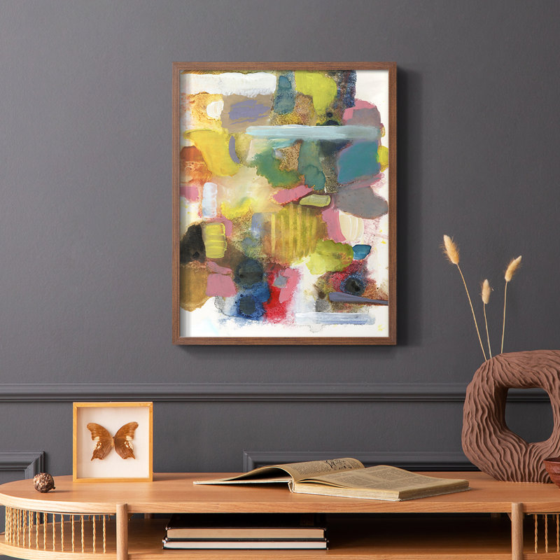 Tout à la fois II, reproduction encadrée - bois massif, H 20 po x l 16 po, Brun