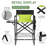 26In Olive Iron Pipe Folding Director Chair With Built-In Cup Holder, Side Table, Storage Pocket-1160196400