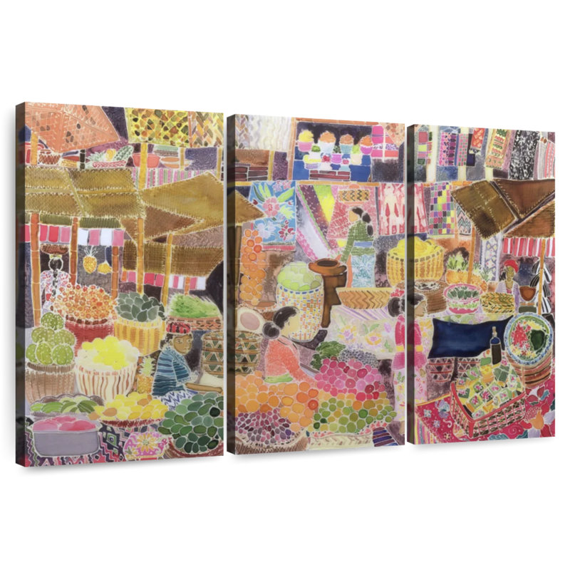 Ubud Market Bali, 36" H x 57" W