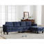 Canapé modulaire avec rangement, chenille bleue à 5 places, chenille en L en matériau, méridienne réversible pour la maison-1125059926