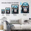 Wall Art Print Chimpanzee Robot Hybrid Schematic Futuristic Secret Complex Arcane Manuscript Gift For Cave Poster