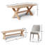 Gracela 7 - Person Solid Oak Dining Set