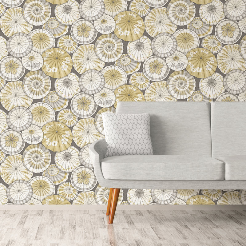 Rouleau de papier peint lisse L 396 pi x l 20,5 po, Ocre