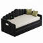 Lit de jour rembourré en velours avec couchette, chargement USB et poches de rangement Avienne-116151472