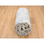 Tapis oriental surdimensionné de 12 pi 1 po x 15 pi 1 po gris argenté, en laine et en soie pure noué à la main effacé Sh64054