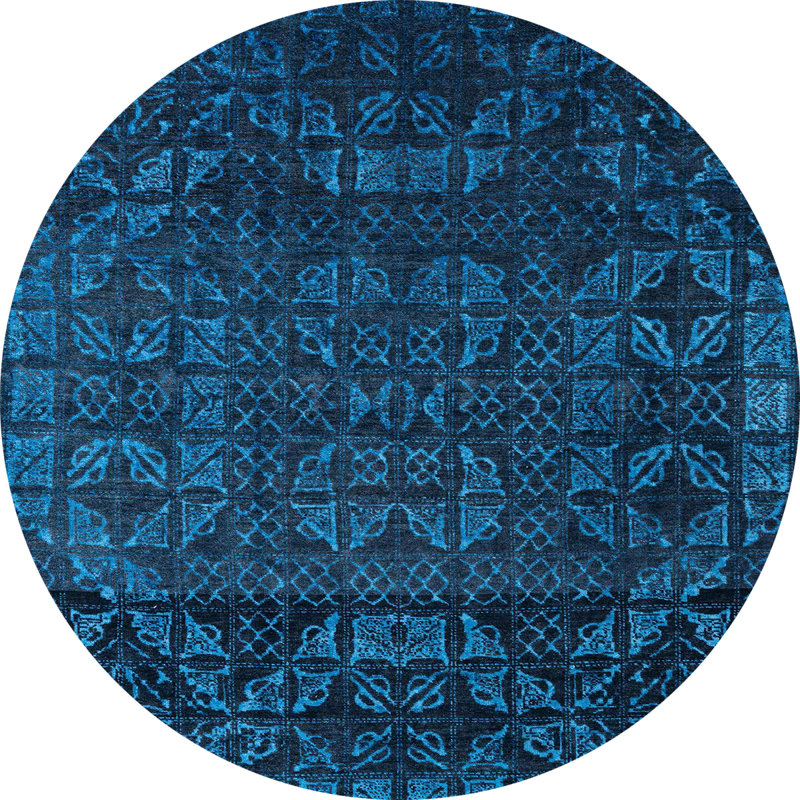 Abstract Indoor Rug, Round 5'