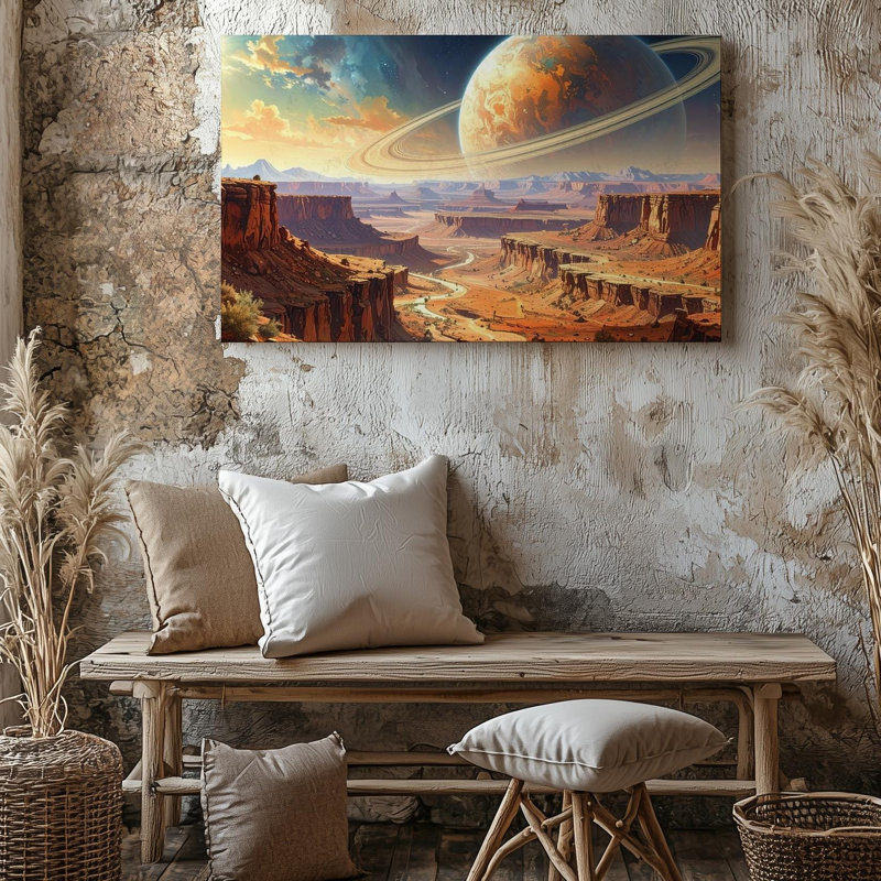 Art mural sur toile Alien Landscape, H 9 po x l 12 po