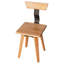 Tabouret de bar en bois de chêne minimaliste avec dossier