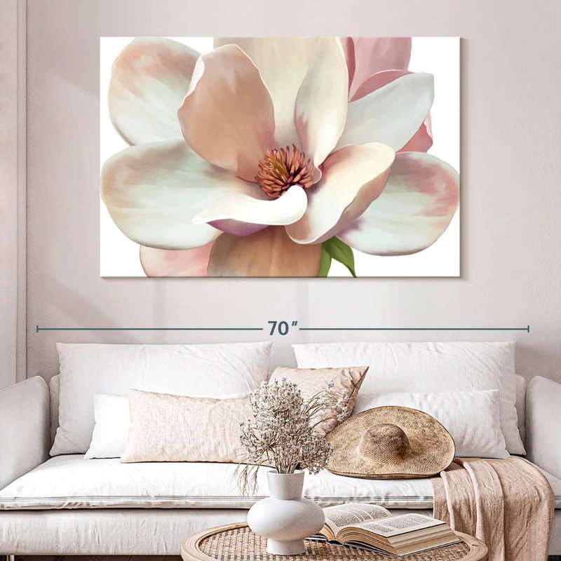 Magnolia rose Harnek, H 34 po x l 51 po