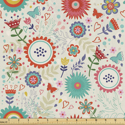Charlie-May Scandinavian Inspired Flowers Blossoming Multi-Purpose Fabric