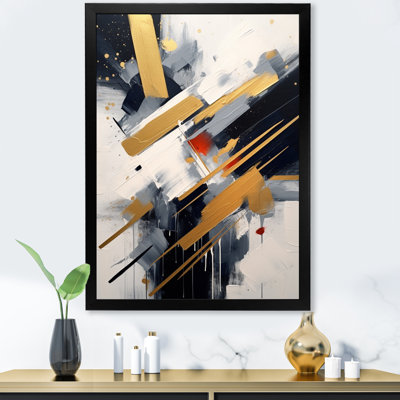 Noir et doré profondeur V, impression sur toile