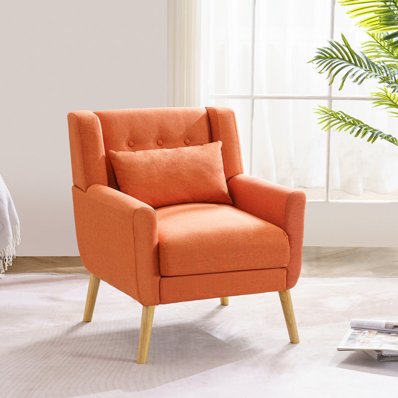 Chaise avec accoudoirs, Orange