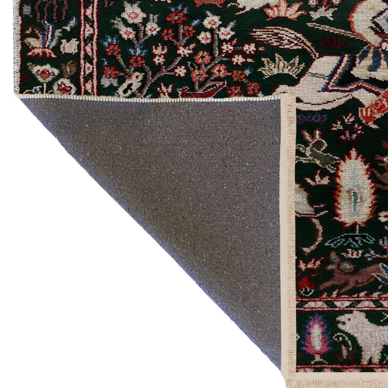Tapis décoratif multicolore à motif de cerfs et de chevaux, Tapis de couloir 3 pi 4 po x 9 pi 11 po
