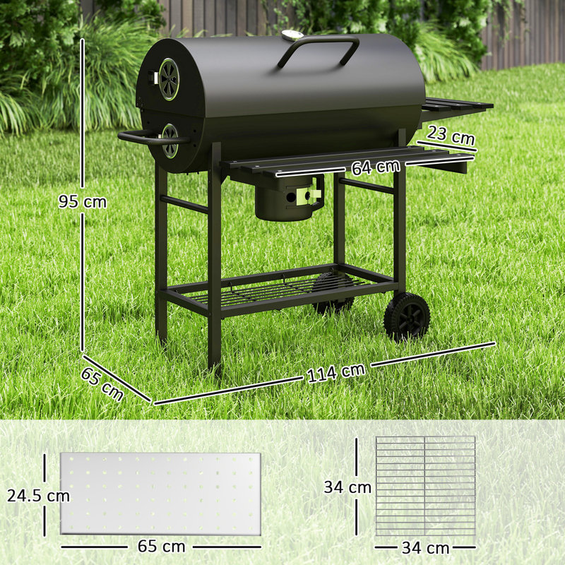 Outsunny 114cm W Charcoal Grill