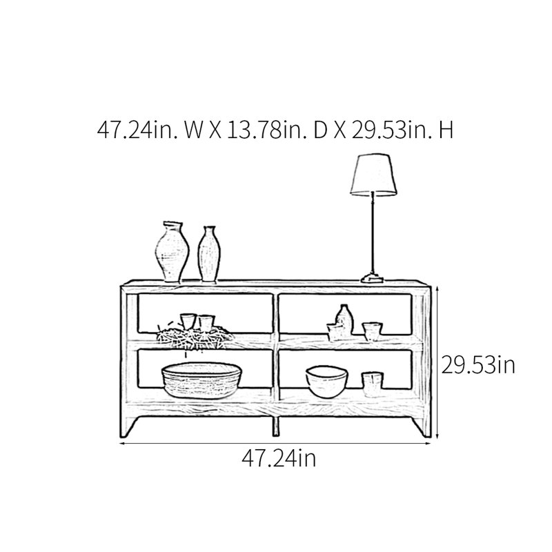 Somerdale, 29.53" H x 47.24" W x 13.78" D
