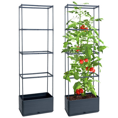 Jardinière surélevée 55,2 "avec treillis