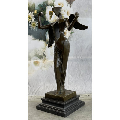Tribute To Dali Heavenly Abstract Modern Art Angel Bronze Figurine Sculpture Art