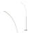 64'' Chrome LED Arched Floor Lamp