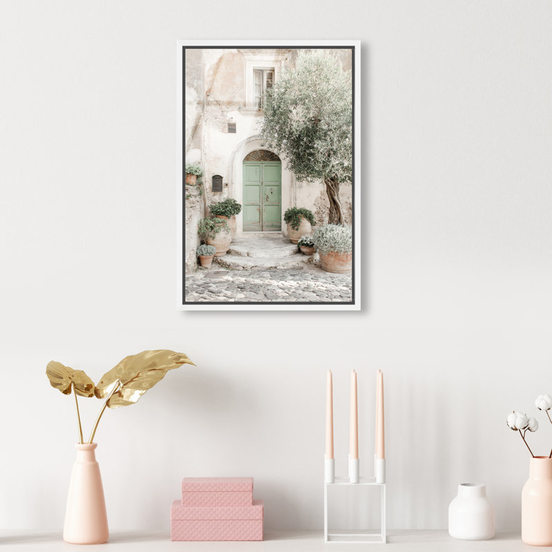 Mint Door I High-Gloss Frameless Acrylic Glass Wall Art Architecture Print by Oliver Gal, Ready to Hang, 10 x 15, 10"H x 15"W