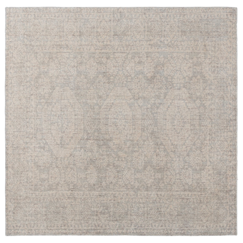 Tapis oriental en laine / coton tissé à la main Batul, Carré 6 pi