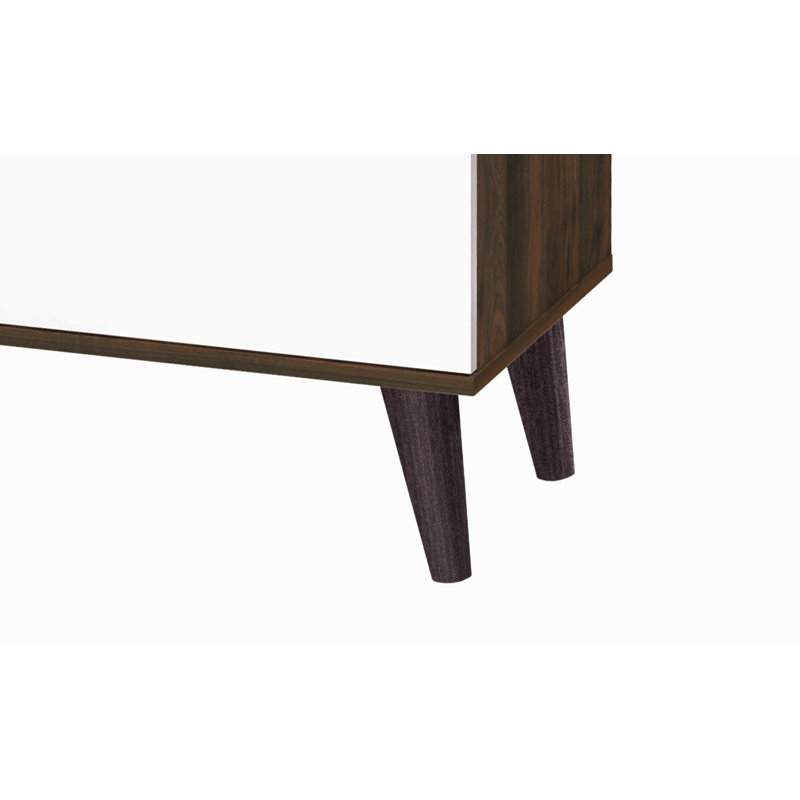 Amidon Tv Stand For Tvs Up To 63", With 2 Storage Shelves& 1 Cabinet, Modern Entertainment Centre For Tv In Living Room