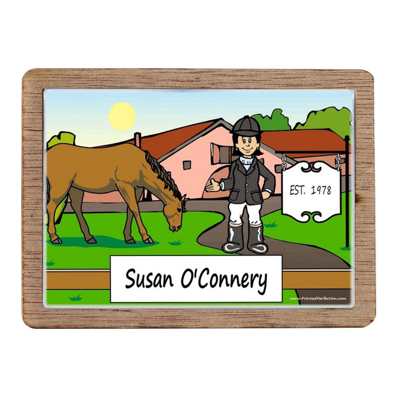 Magnet en bois personnalisé pour les amoureux des chevaux - un excellent cadeau!, Oui