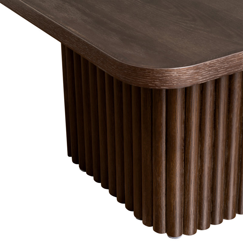 Table basse à piédestal, H 14,57 po x L 23,62 po x l 23,62 po