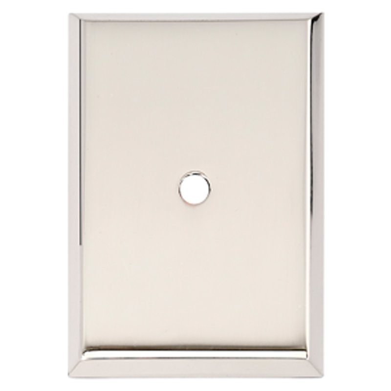 2.63" Back Plate, Polished Nickel, 2.63" H x 1.75" W x 0.13" D