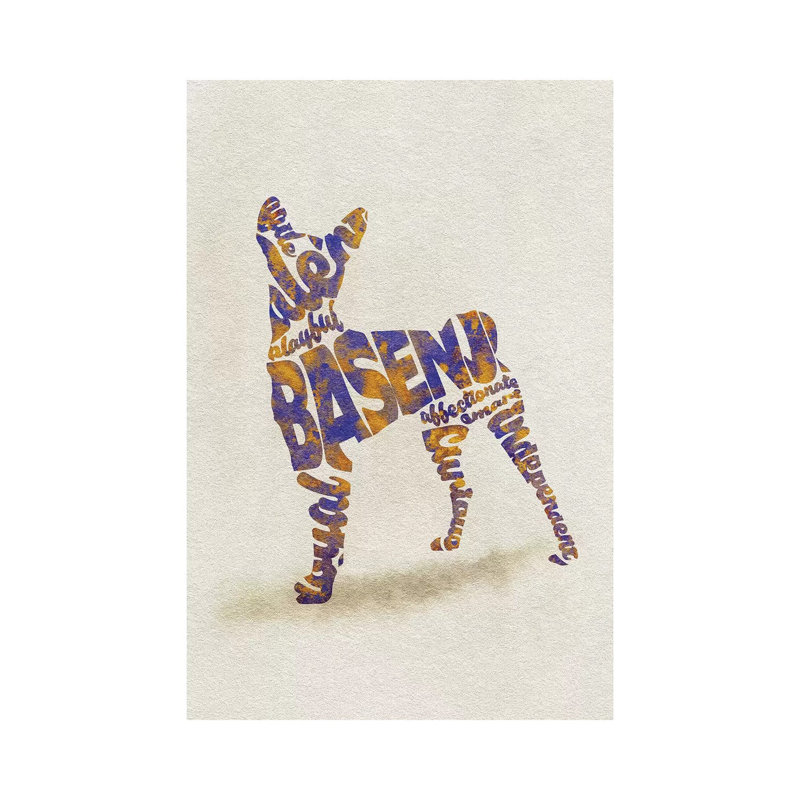 Basenji by Ayse Deniz Akerman - Wrapped Canvas Print, 20.32 cm H x 30.48 cm W