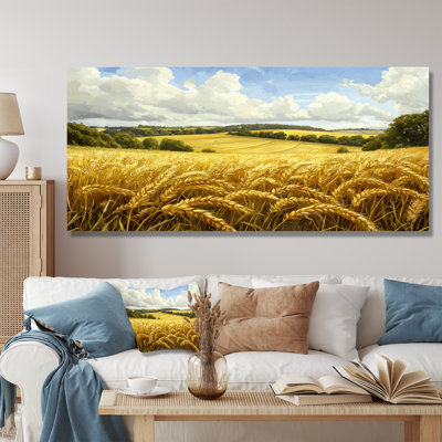 «Countryside Golden Fields In Summer Light I», art mural campagne