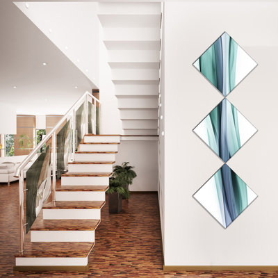 « fractal lines blue blue », impression à multiples images sur toile