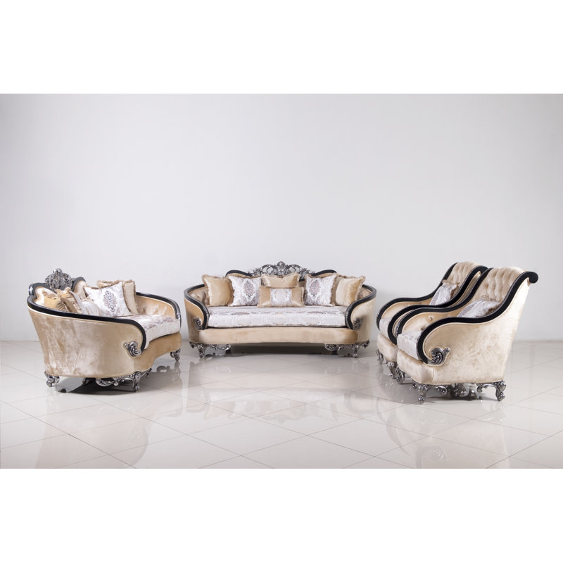 Rosabella Loveseat, Silver