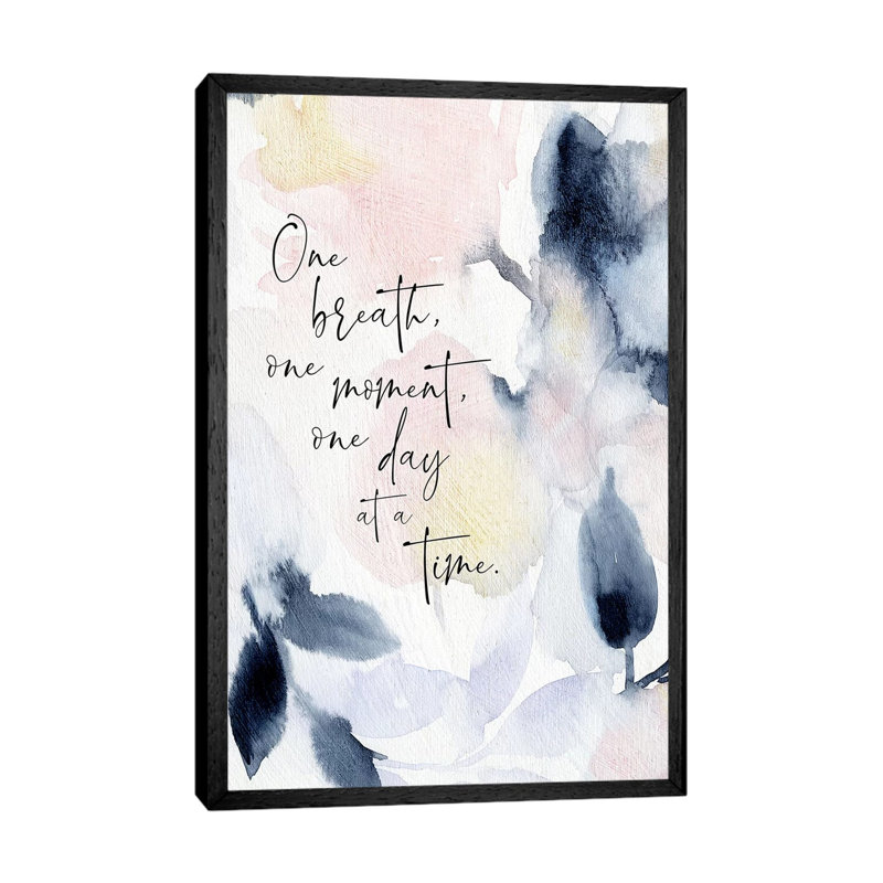 One Breath by Stephanie Ryan - Painting on Canvas, 66.04 cm H x 45.72 cm W, Black Framed
