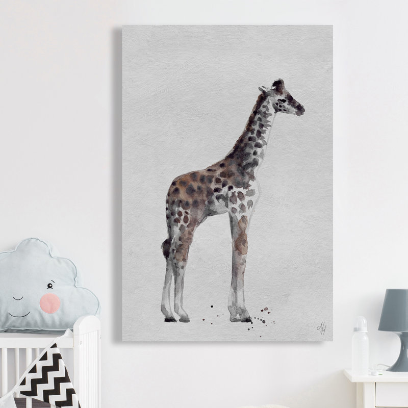 «Tall Tall Giraffe II» par Aldiana, reproduction sur toile tendue, H 12 po x l 8 po x P 1,5 po