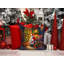 Maltese and Santa Claus Throw Pillow-101410133