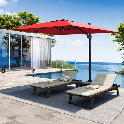 Parasol rectangulaire en porte-à-faux sans base lestée 11 pi x 9 pi Herrell
