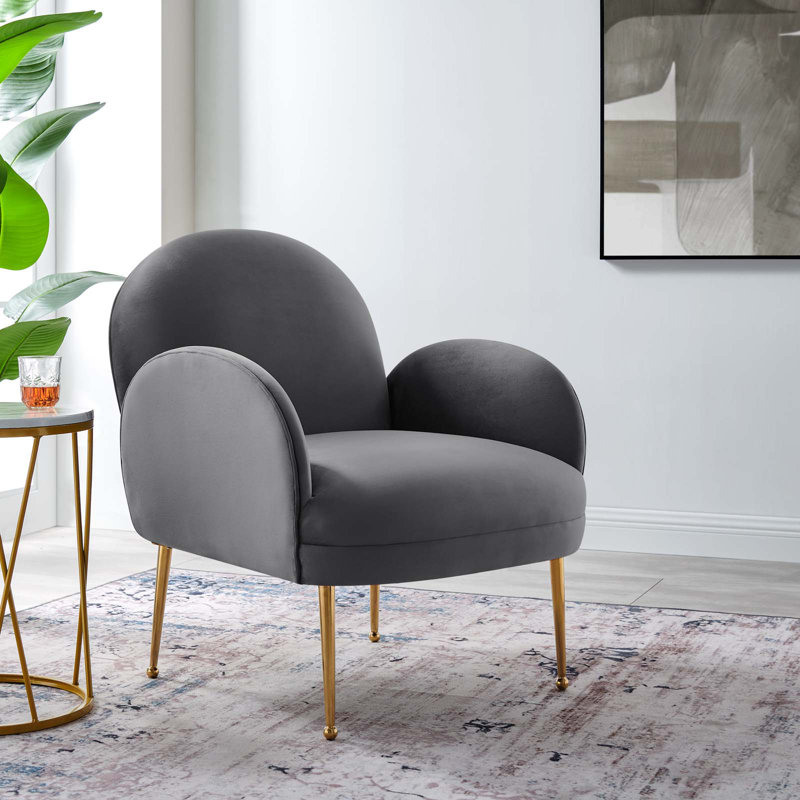 Fauteuil Modway Transcend Performance, Velours gris