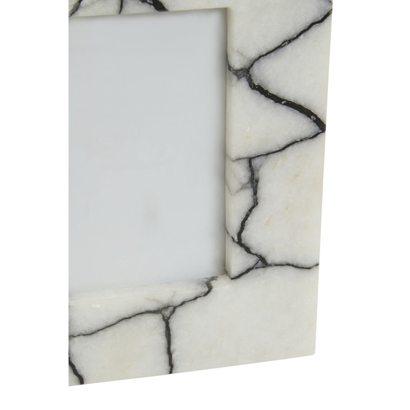 Launcelot Marble Single Picture Frame in Black/White, 8.5" x 11"