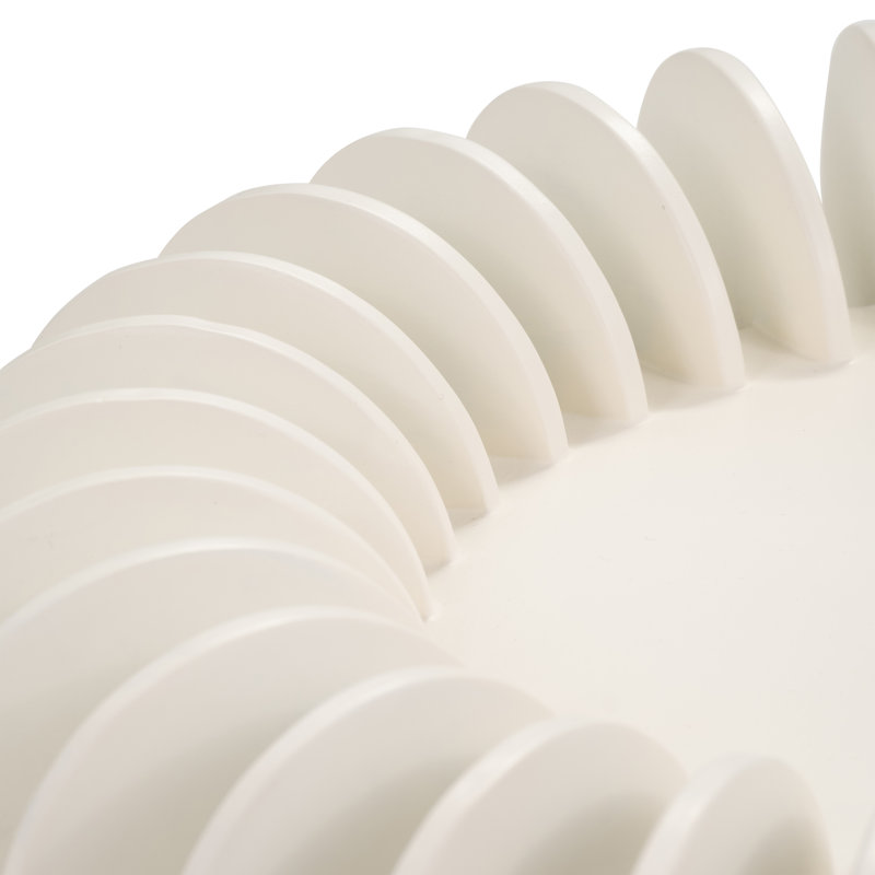 Aaron - Élégant plateau rond abstrait pour table basse - plateau décoratif pour décoration intérieure, cuisine, présentoir à bijoux ou bibelot - 17 po, brun clair