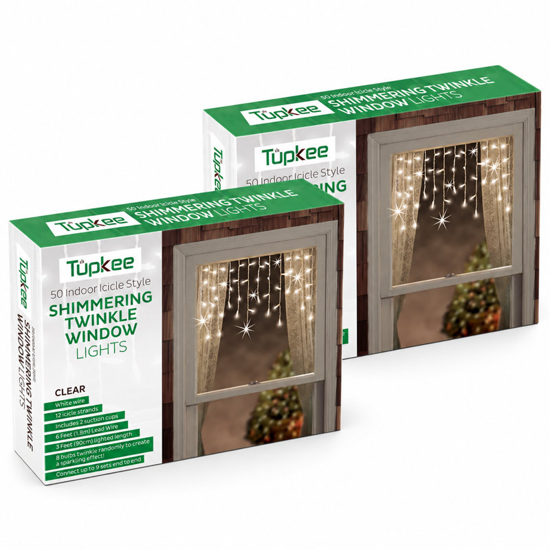 Ensemble de lumières de glaçons Tupkee, 3 pieds (0,91 m), 50 lumières de Noël glaçons incandescentes pour l'intérieur