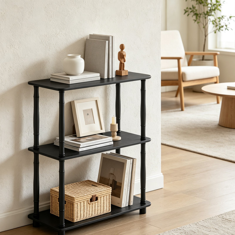3-Tier Toolless Storage Shelf - Versatile Bookcase for Home & Office