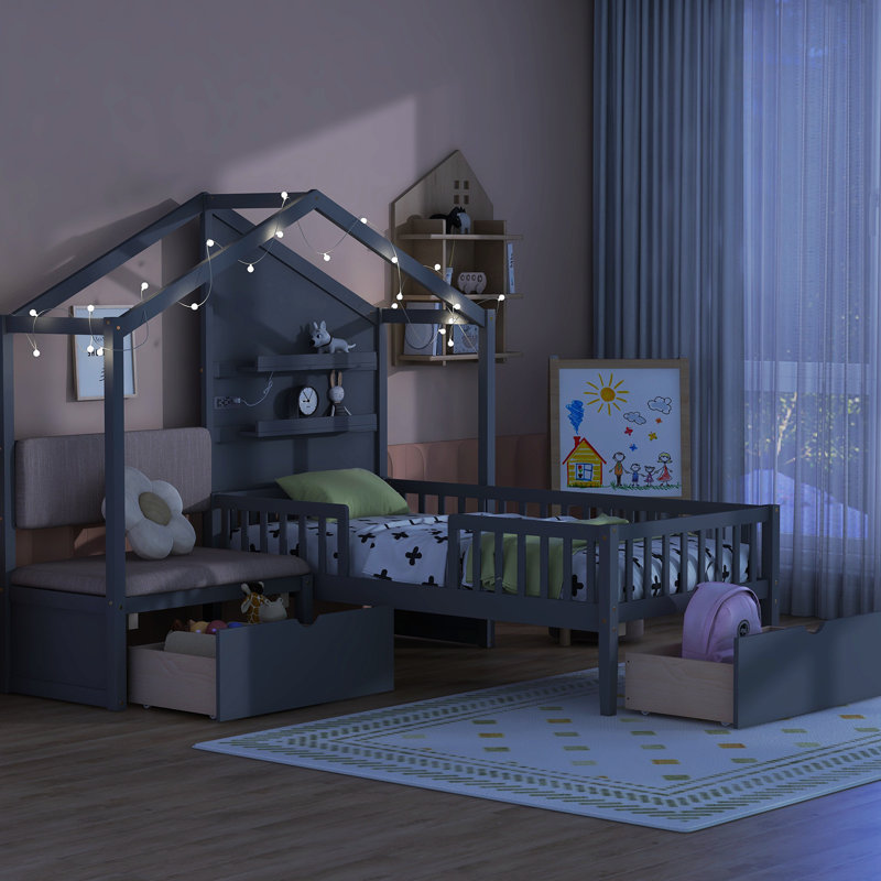 Lit plateforme 67,03 po Morrisville, gris