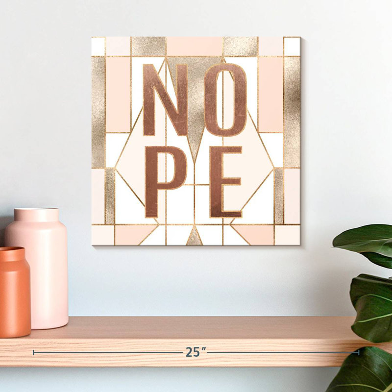 Tergel Nope Typography, 16" H x 16" W