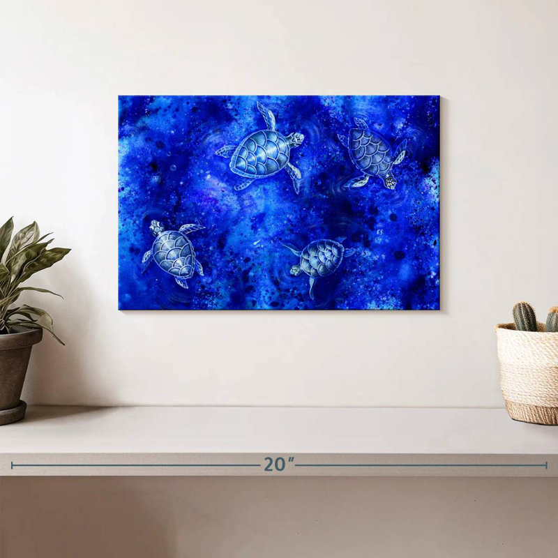 Acrylique de tortue de mer Brampt, H 8 po x l 12 po