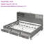 Lit plateforme double avec tiroirs de rangement et tablette-1995861990