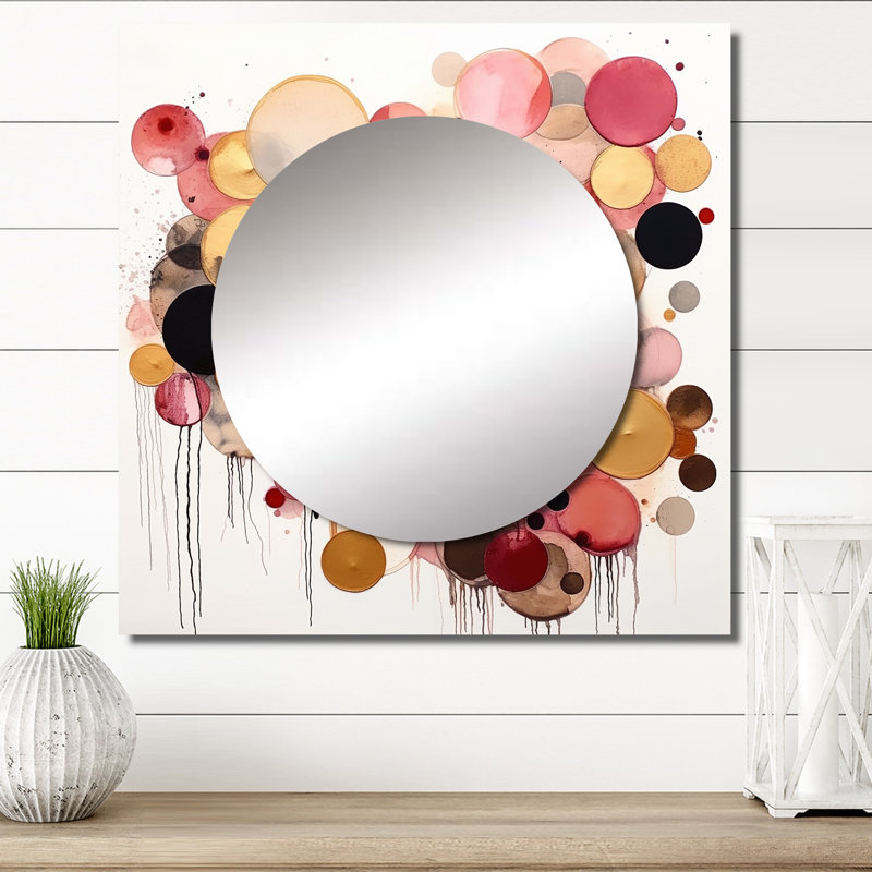 Thandeka - Miroir mural géométrique moderne pour chambre à coucher, 29 po x 29 po