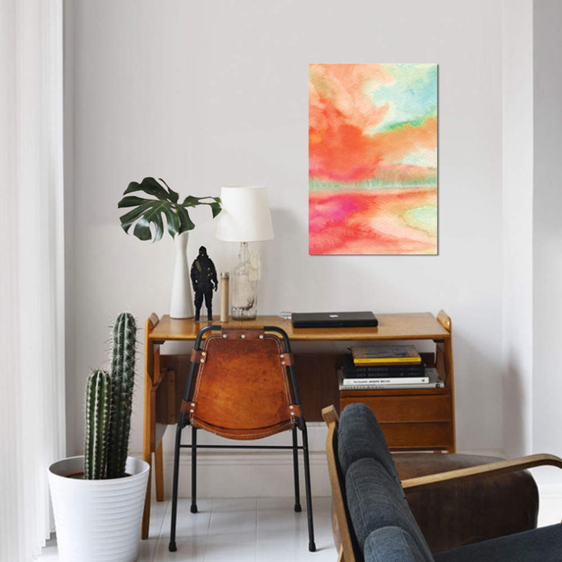 «Abstract II» par Marco Gonzalez, reproduction sur toile tendue, H 26 po x l 18 po x P 1,5 po, Pas de tapis, Toile tendue