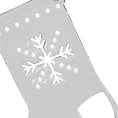 Ensemble de 8 décorations cloche / faîteau / oignon / bas émaillés - blanc