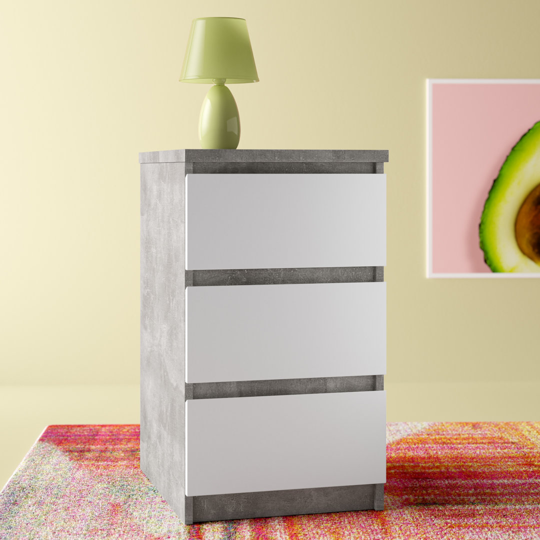 Caton 3 Drawer Bedside Table