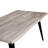 Micharl Rectangular MDF Dining Table with Wavy Edge Top and Powder-Coated Iron Base – Kitchen Restaurant Table Seats 4–6 Person-899431145